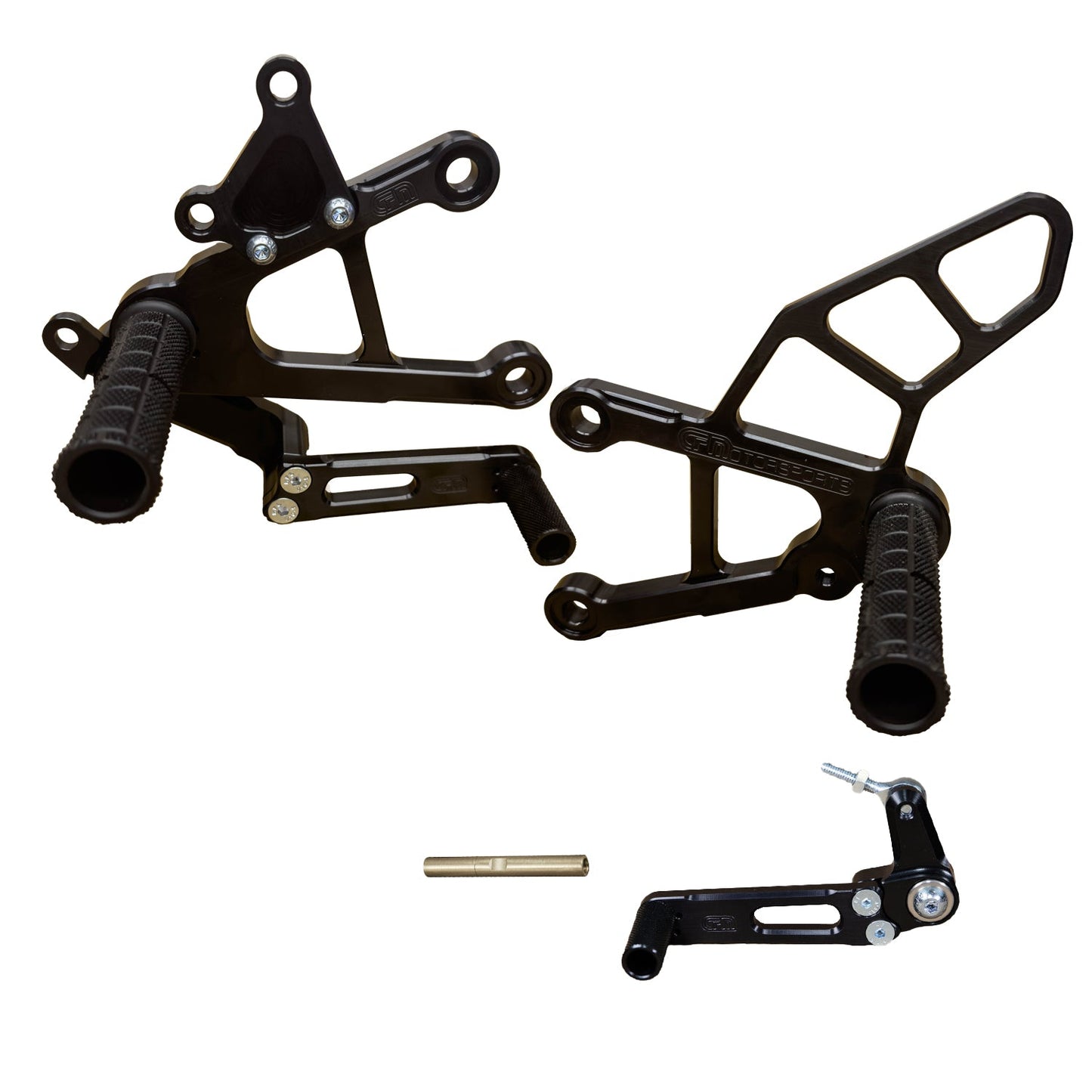 Woodcraft Kawasaki ZX636R Complete Rearset Kit -  GP Shift  w/ OEM QS