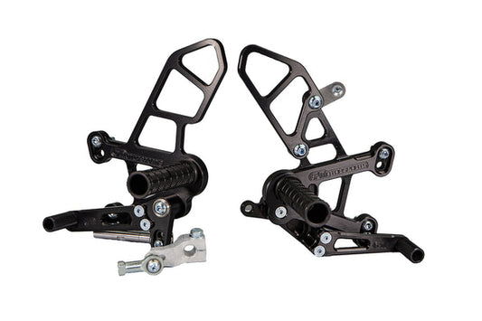 Woodcraft Kawasaki Ninja ZX10 Complete Rearset Kit w/ Pedals - STD/GP Shift