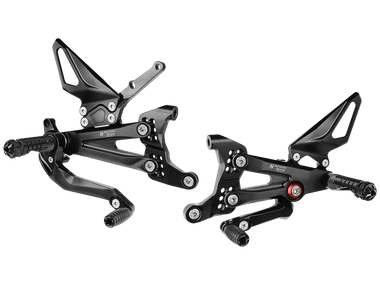 Bonamici Ducati Panigale V4 S/R Rearsets (w/ Carbon Fiber Heel Guards) (SingleArm Rear)